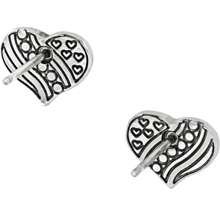 Brighton - Hearts and Stripes Mini Post Earrings