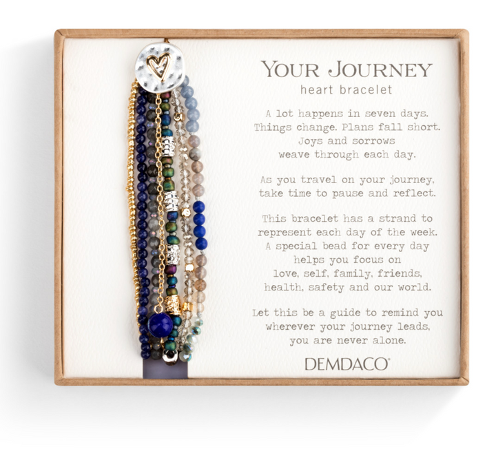 Your Journey Adjustable Beaded Prayer Bracelet - Indigo