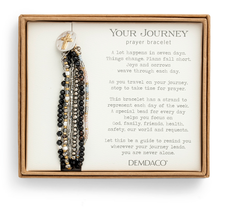 Your Journey Adjustable Beaded Prayer Bracelet - Black
