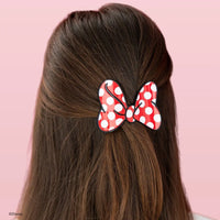 Teleties - Minnie's Bow Small Flat Hair Clip in Red, Polka Dots and Black