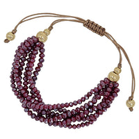 Adjustable Glass Bead Bracelet
