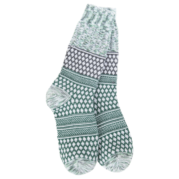 World's Softest Socks: Holiday Textured Crew - Green