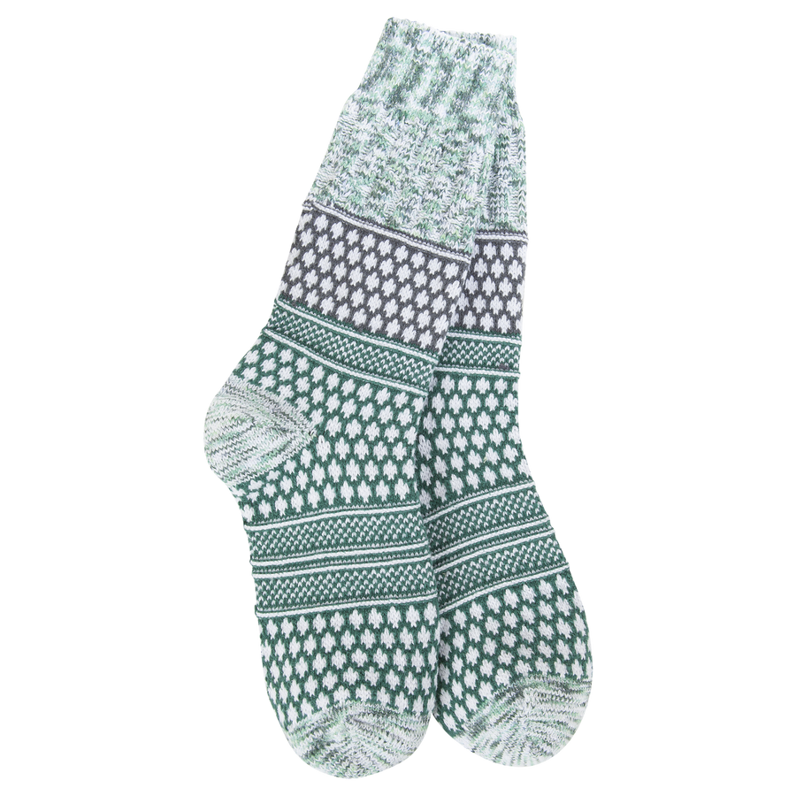 World's Softest Socks: Holiday Textured Crew - Green