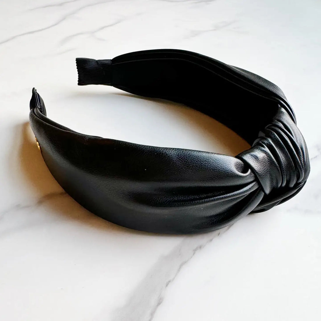 Faux Leather Knotted Headband