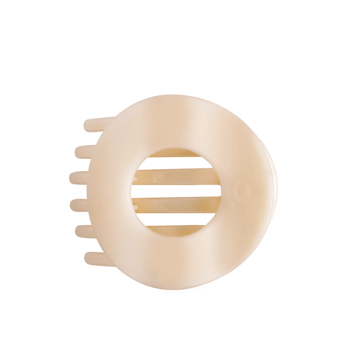 Teleties Large Flat Circle Hair Clip - Almond Beige