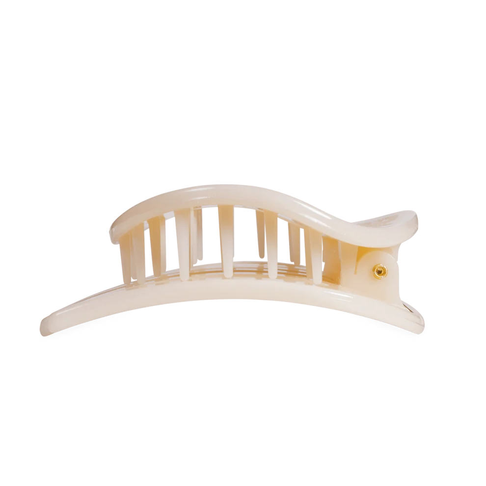 Teleties Large Flat Circle Hair Clip - Almond Beige