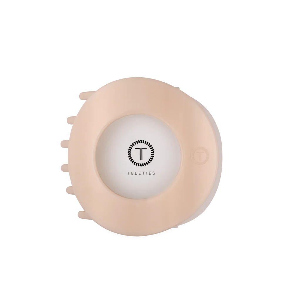Teleties Large Flat Circle Hair Clip - Almond Beige