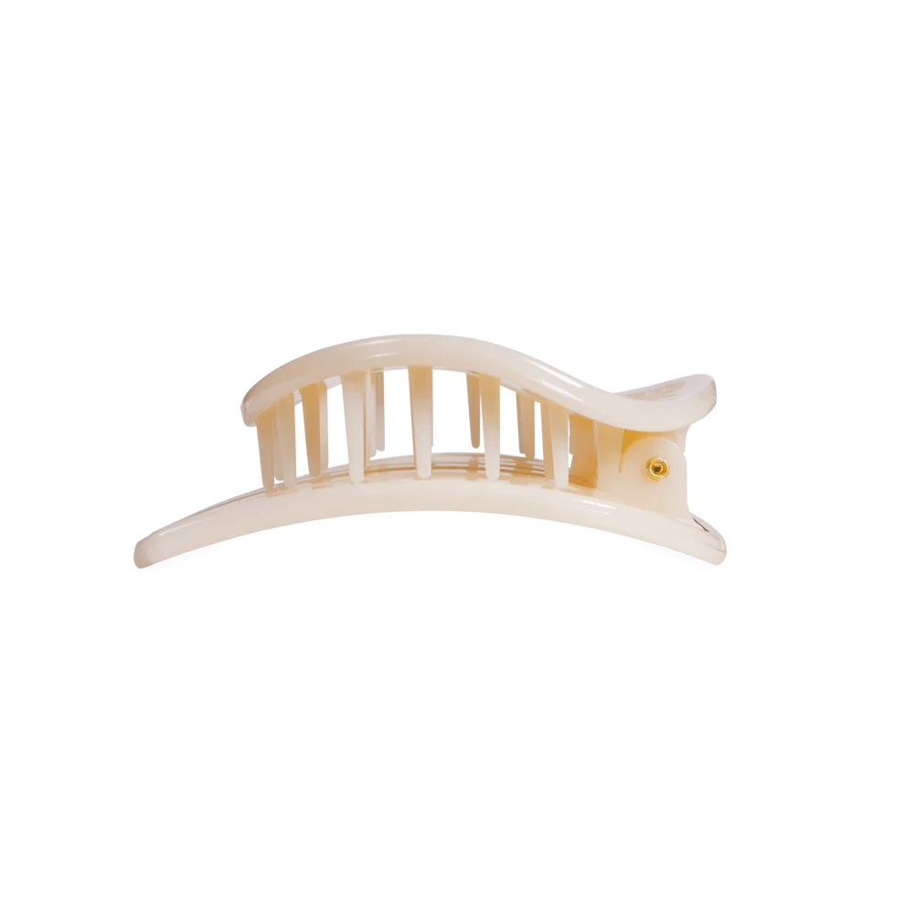 Teleties Medium Flat Circle Hair Clip - Almond Beige