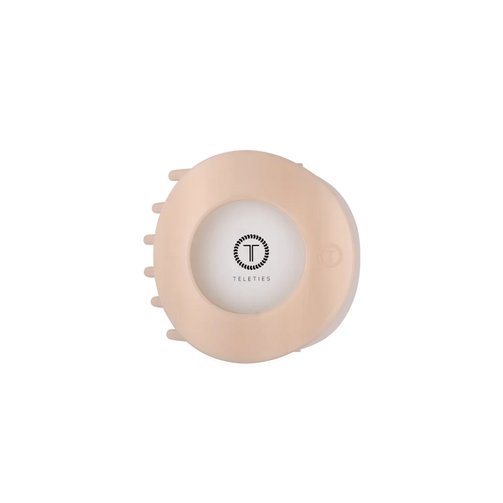 Teleties Medium Flat Circle Hair Clip - Almond Beige
