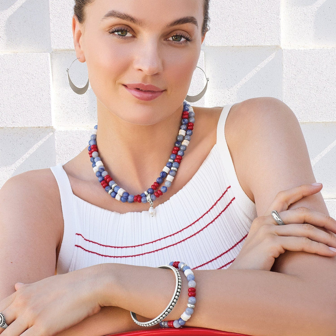 Brighton - Americana Beach Pearl Charm Necklace