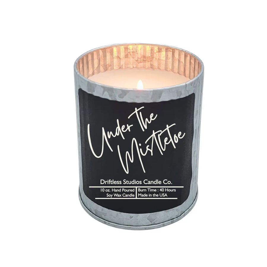 Under the Mistletoe Rustic Candle