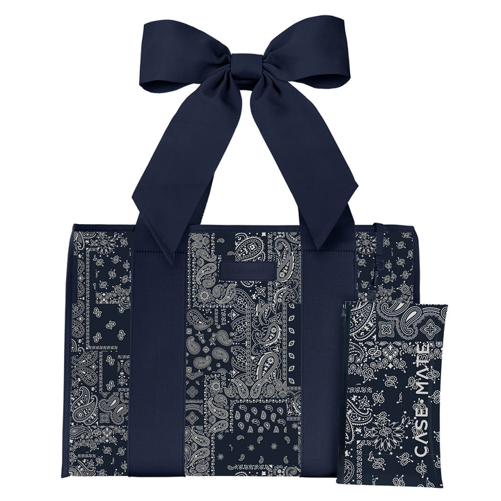 Case-Mate Jelly Tote - Navy Bandana Bow