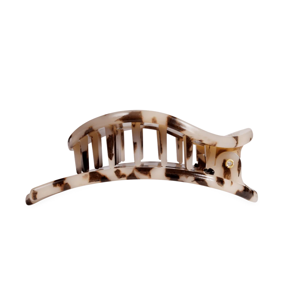 Teleties Large Flat Circle Hair Clip - Blonde Tortoise