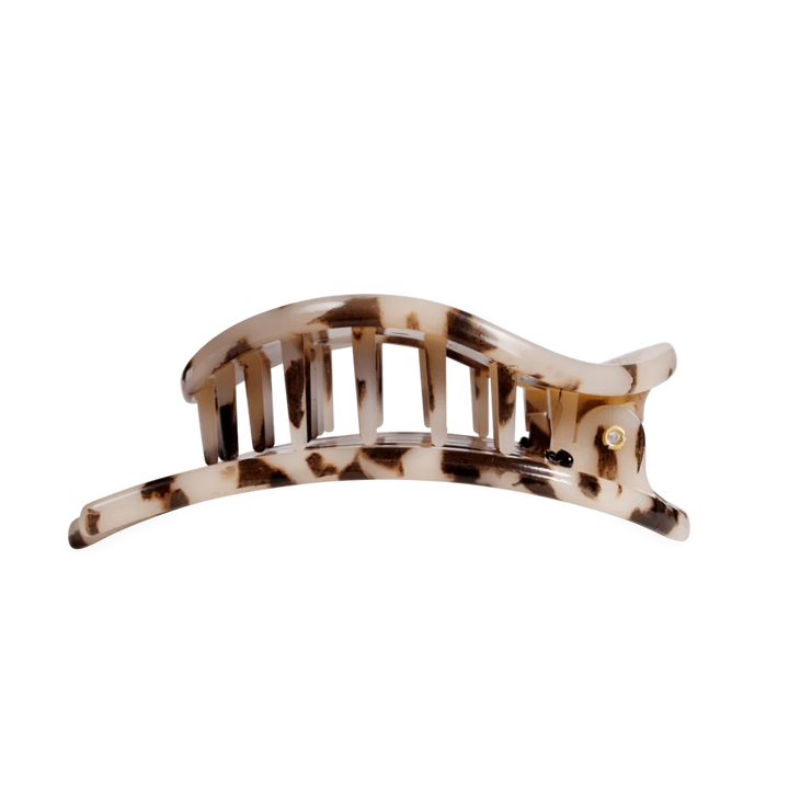 Teleties Large Flat Circle Hair Clip - Blonde Tortoise