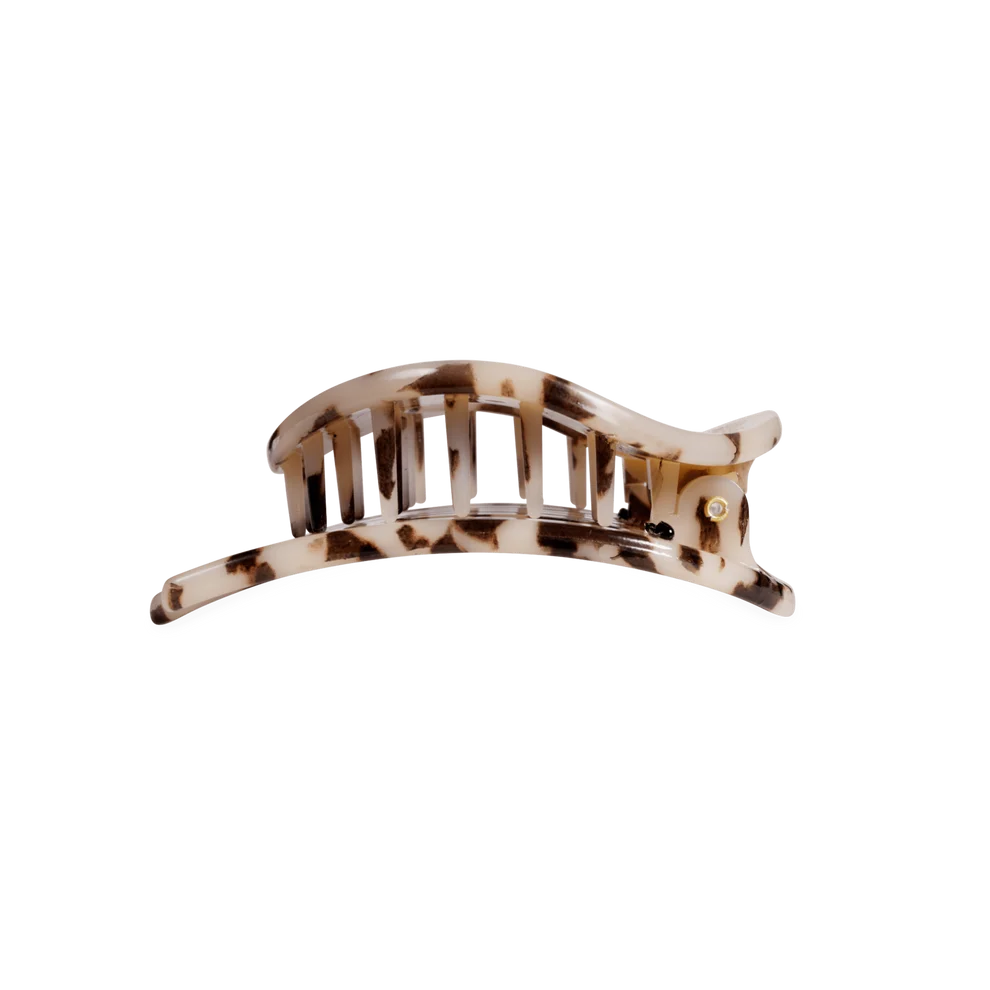 Teleties Medium Flat Circle Hair Clip - Blonde Tortoise