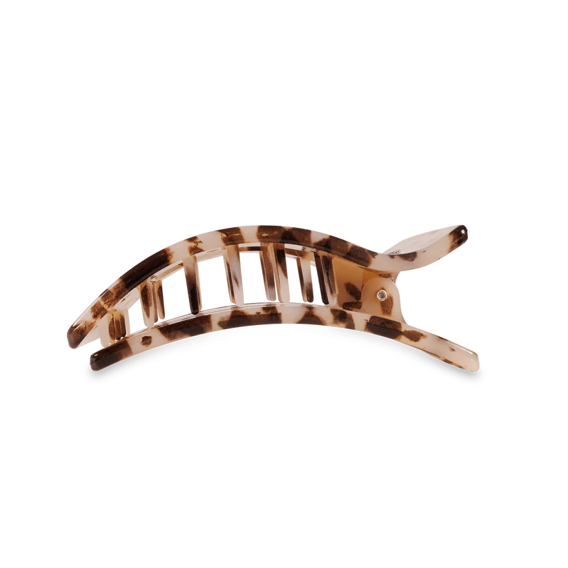 Blonde Tortoise Medium Flat Rectangle Hair Clip