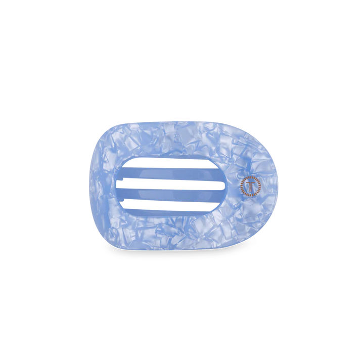 Teleties Small Flat Round Clip - Blue Lagoon