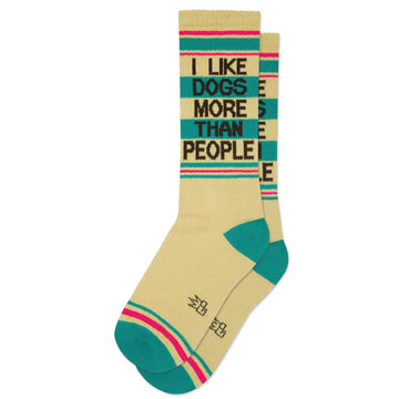 I Like Dogs More than People Gym Crew Socks