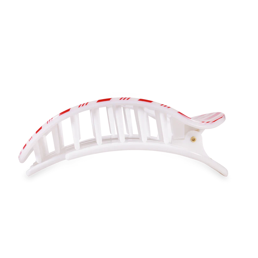 Candy Cane Crush Large Flat Round Hair Clip