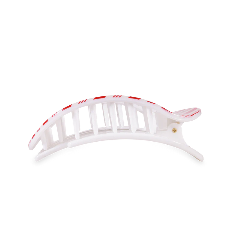 Candy Cane Crush Medium Flat Round Hair Clip
