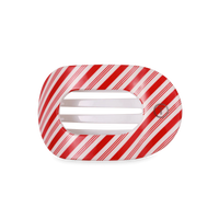 Candy Cane Crush Medium Flat Round Hair Clip