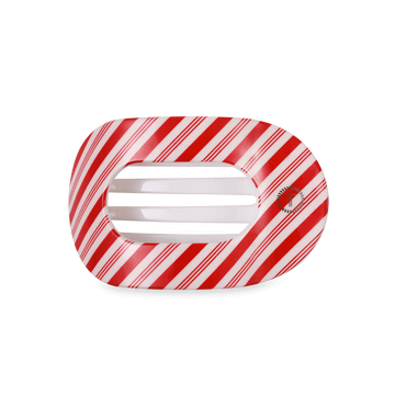 Candy Cane Crush Medium Flat Round Hair Clip