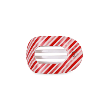 Candy Cane Crush Small Flat Round Hair Clip