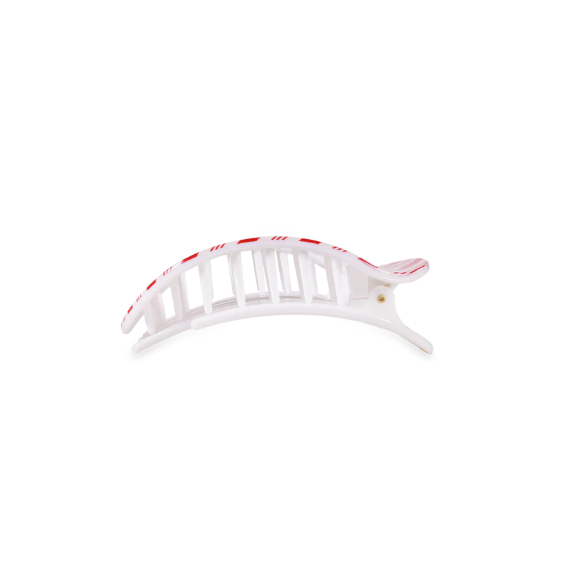 Candy Cane Crush Small Flat Round Hair Clip