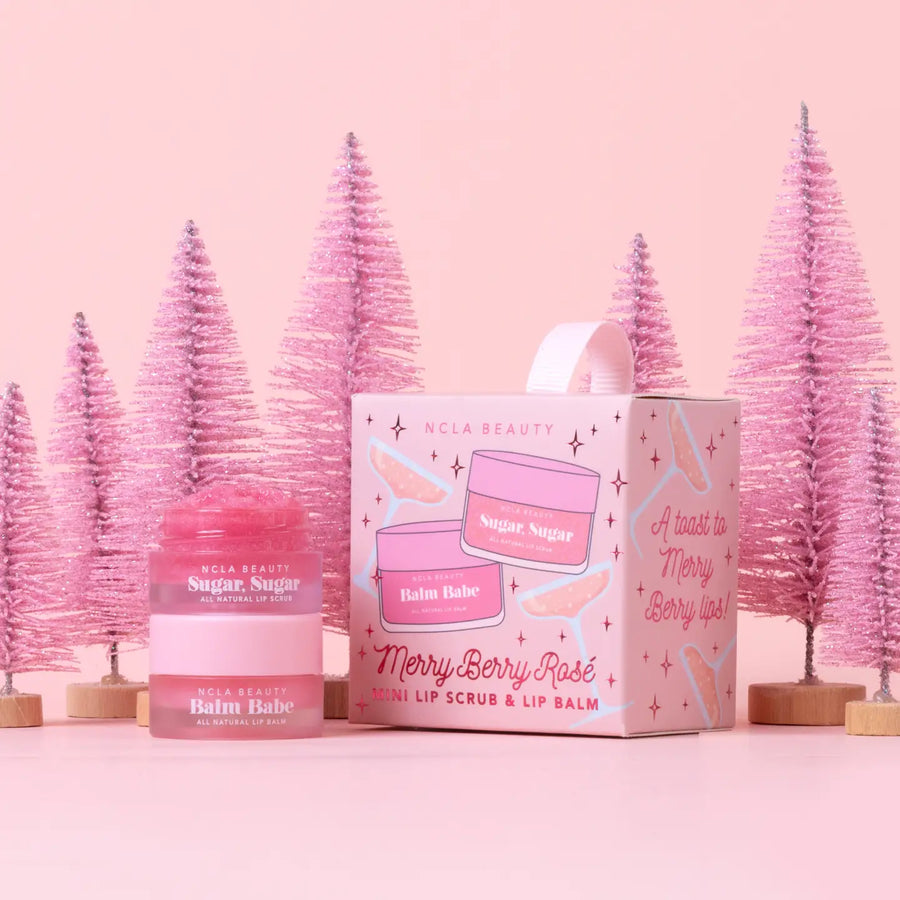 Merry Berry Rosé Lip Scrub and Lip Balm
