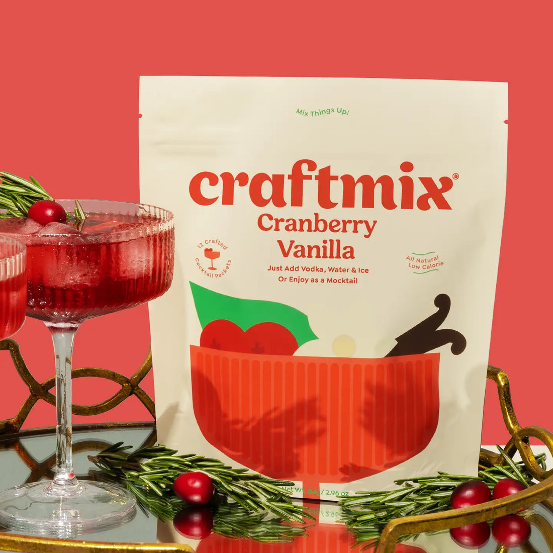 CraftMix - Cranberry Vanilla Cocktail Mixer Multipack