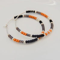 Halloween Seed Bead Hoop Earrings