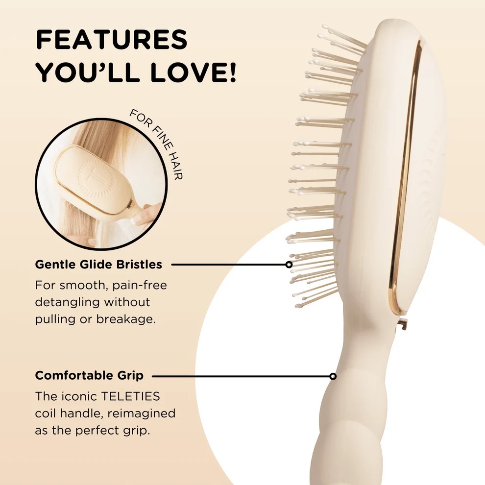 Teleties Detangler Hair Brush for Fine Hair