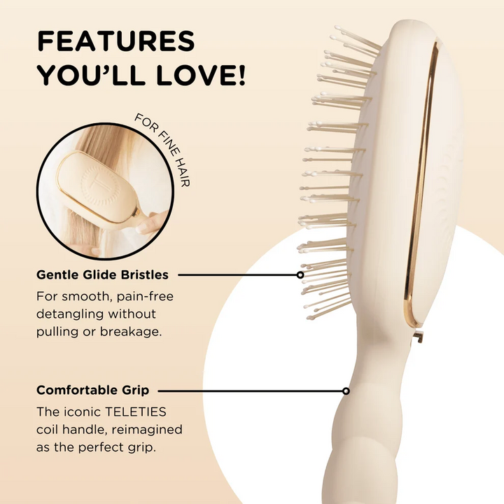 Teleties Detangler Hair Brush for Fine Hair