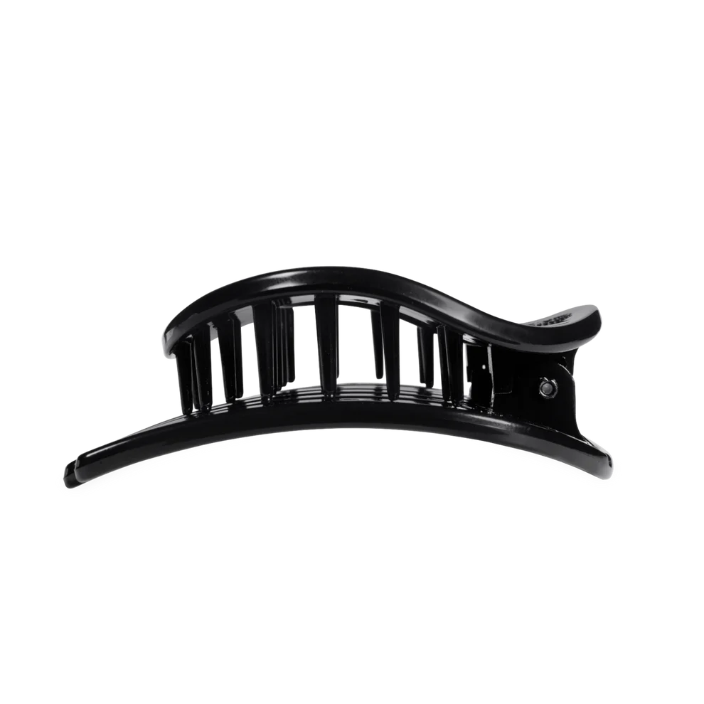 Teleties Large Flat Circle Hair Clip - Jet Black