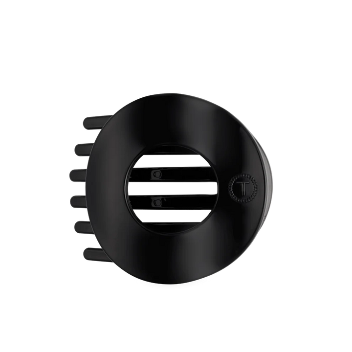 Teleties Large Flat Circle Hair Clip - Jet Black