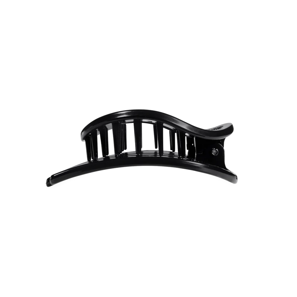 Teleties Medium Flat Circle Hair Clip - Jet Black