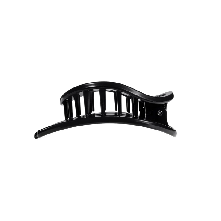 Teleties Medium Flat Circle Hair Clip - Jet Black