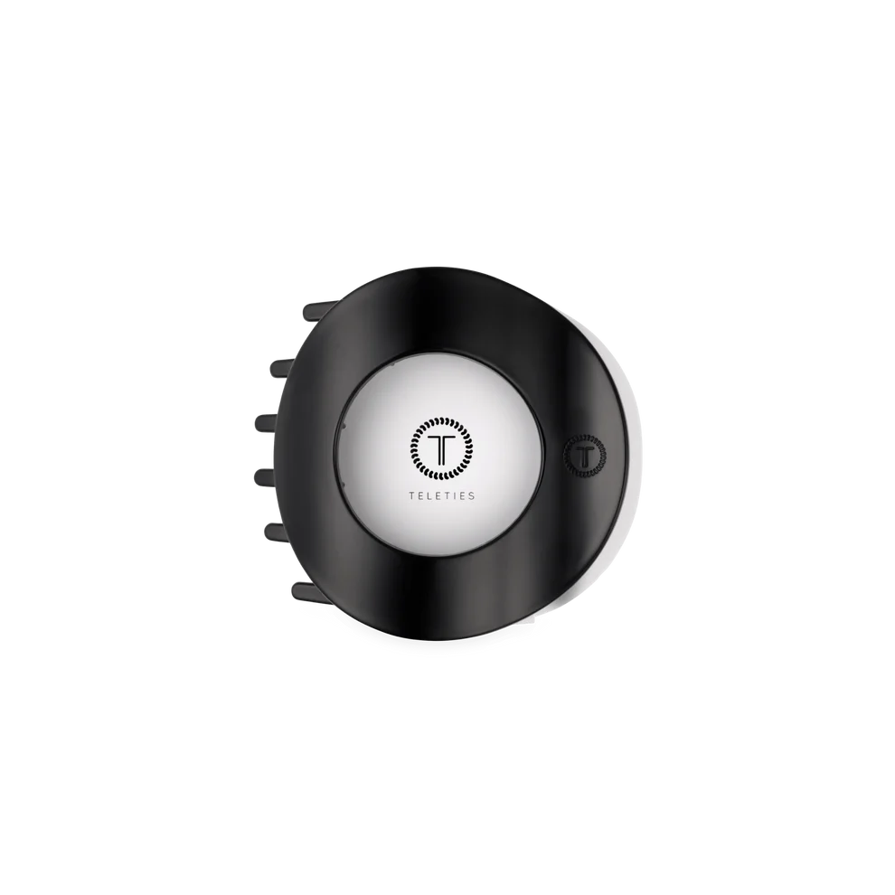 Teleties Medium Flat Circle Hair Clip - Jet Black