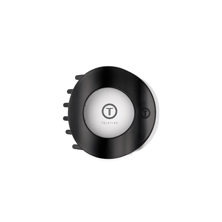 Teleties Medium Flat Circle Hair Clip - Jet Black