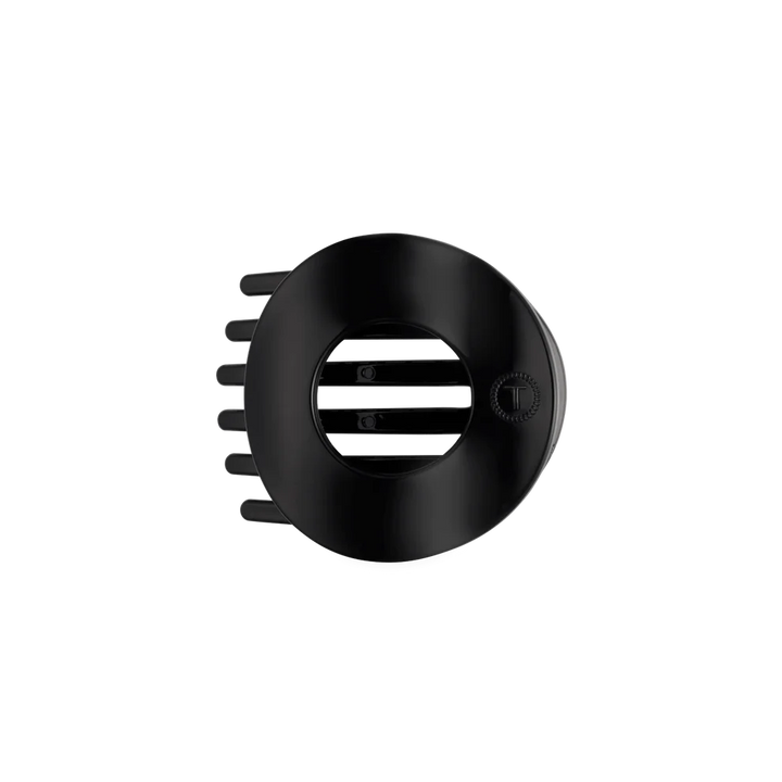 Teleties Medium Flat Circle Hair Clip - Jet Black