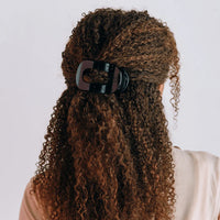 Teleties Medium Flat Round Clip - Jet Black