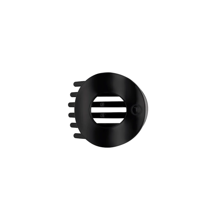 Teleties Small Flat Circle Hair Clip - Jet Black