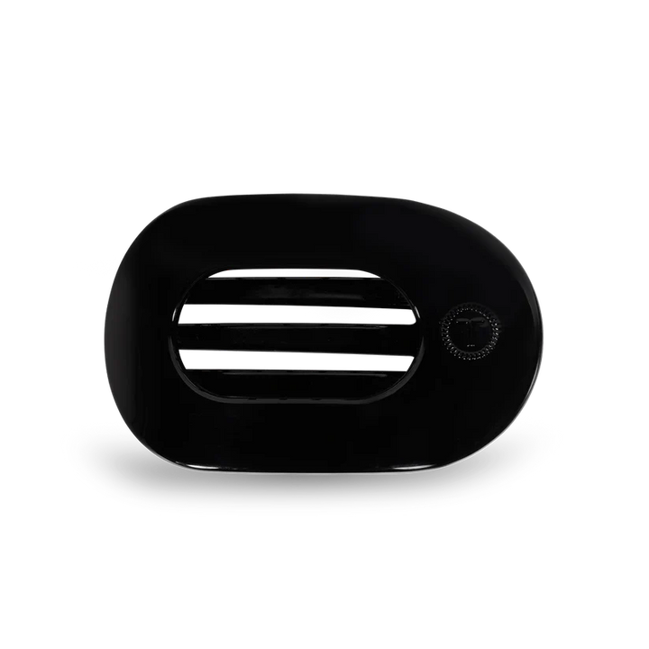 Teleties Small Flat Round Clip - Jet Black