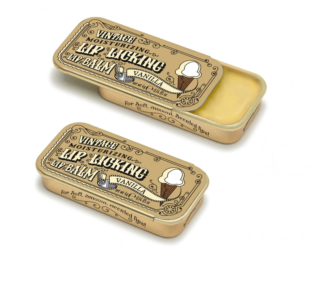 Lip Licking Flavored Lip Balm - Vintage Slider Tins