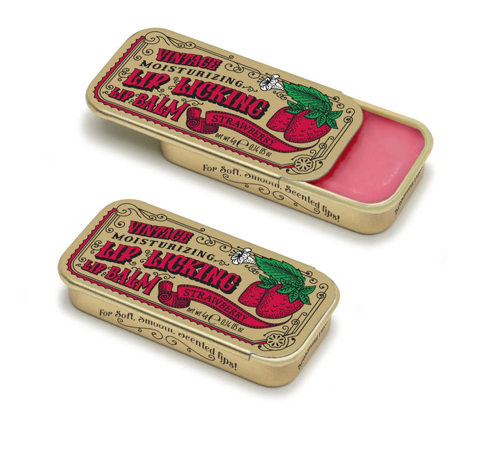 Lip Licking Flavored Lip Balm - Vintage Slider Tins