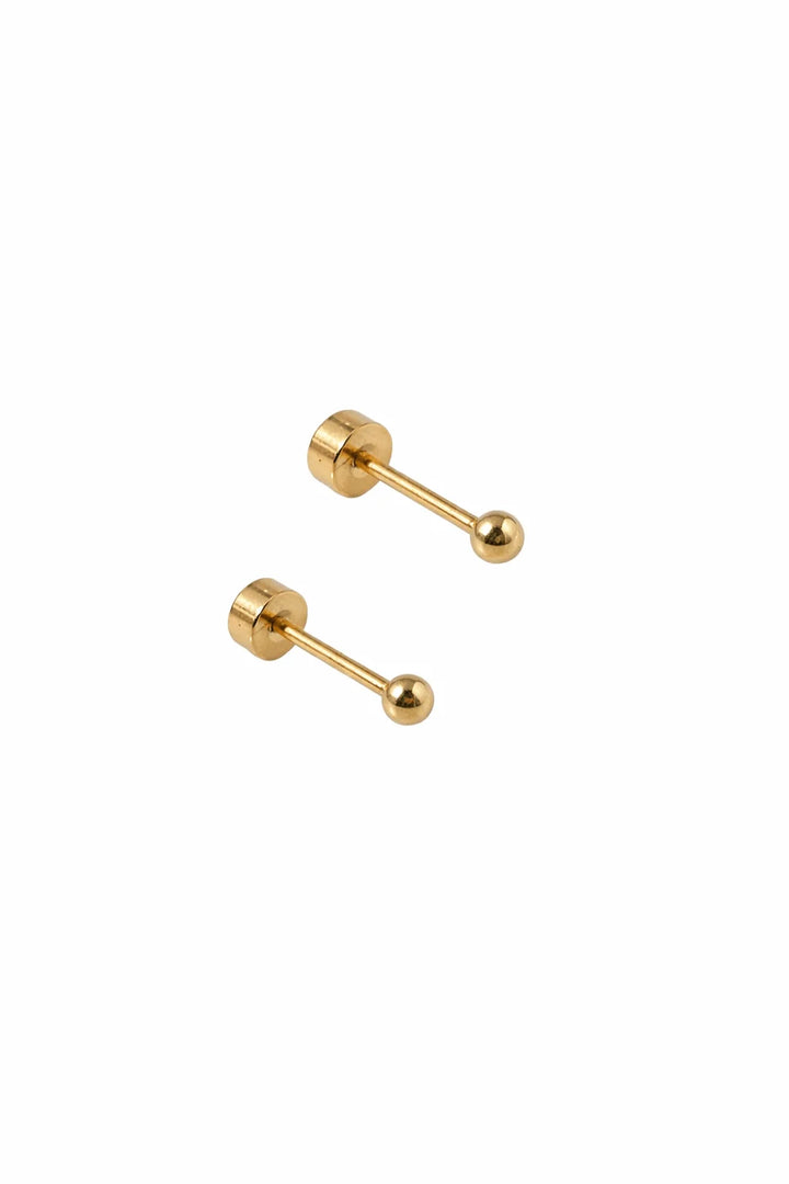 Linny Co - Micro Evelyn Gold Screwback Studs