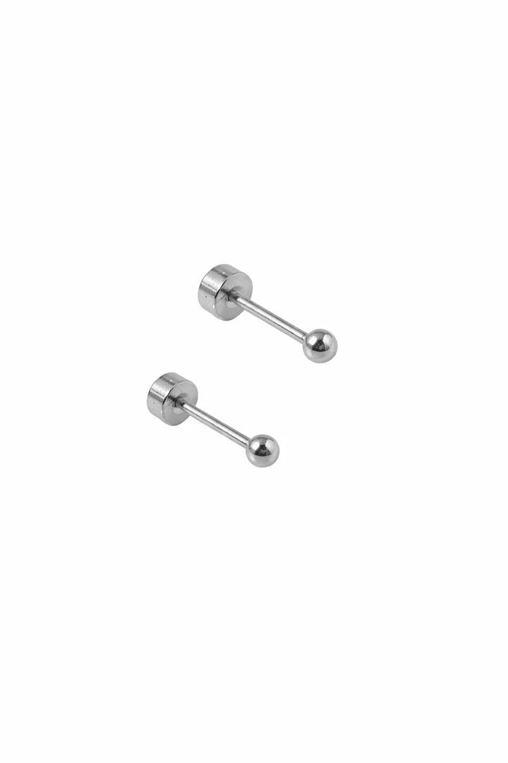 Linny Co - Micro Evelyn Silver Screwback Stud
