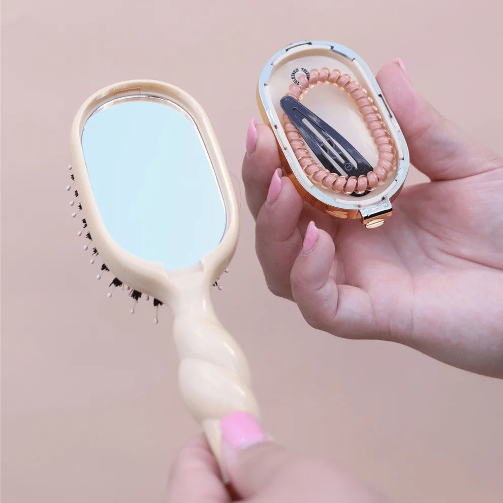 Teleties Mini Boar Bristle Hair Brush