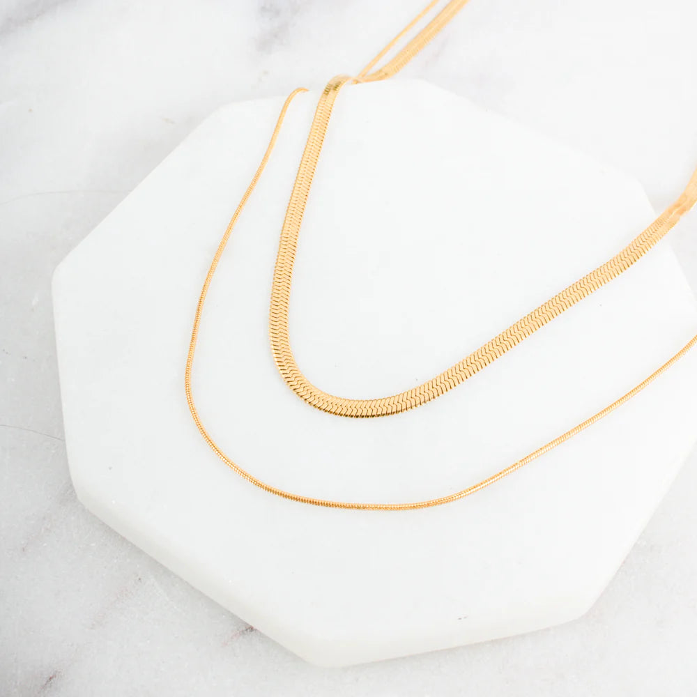 Brooke Layered Chain Necklace | Waterproof