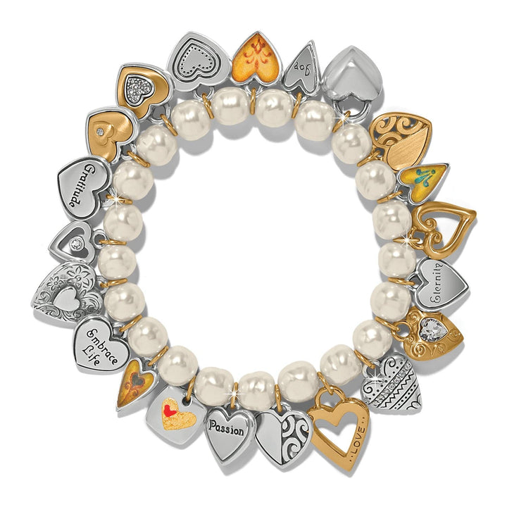 Brighton - One Heart Pearl Stretch Bracelet